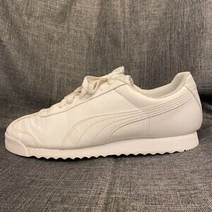 PUMA Men's 13 Roma White Lifestyle Low Top Sneakers Athletic Shoes Athleisure